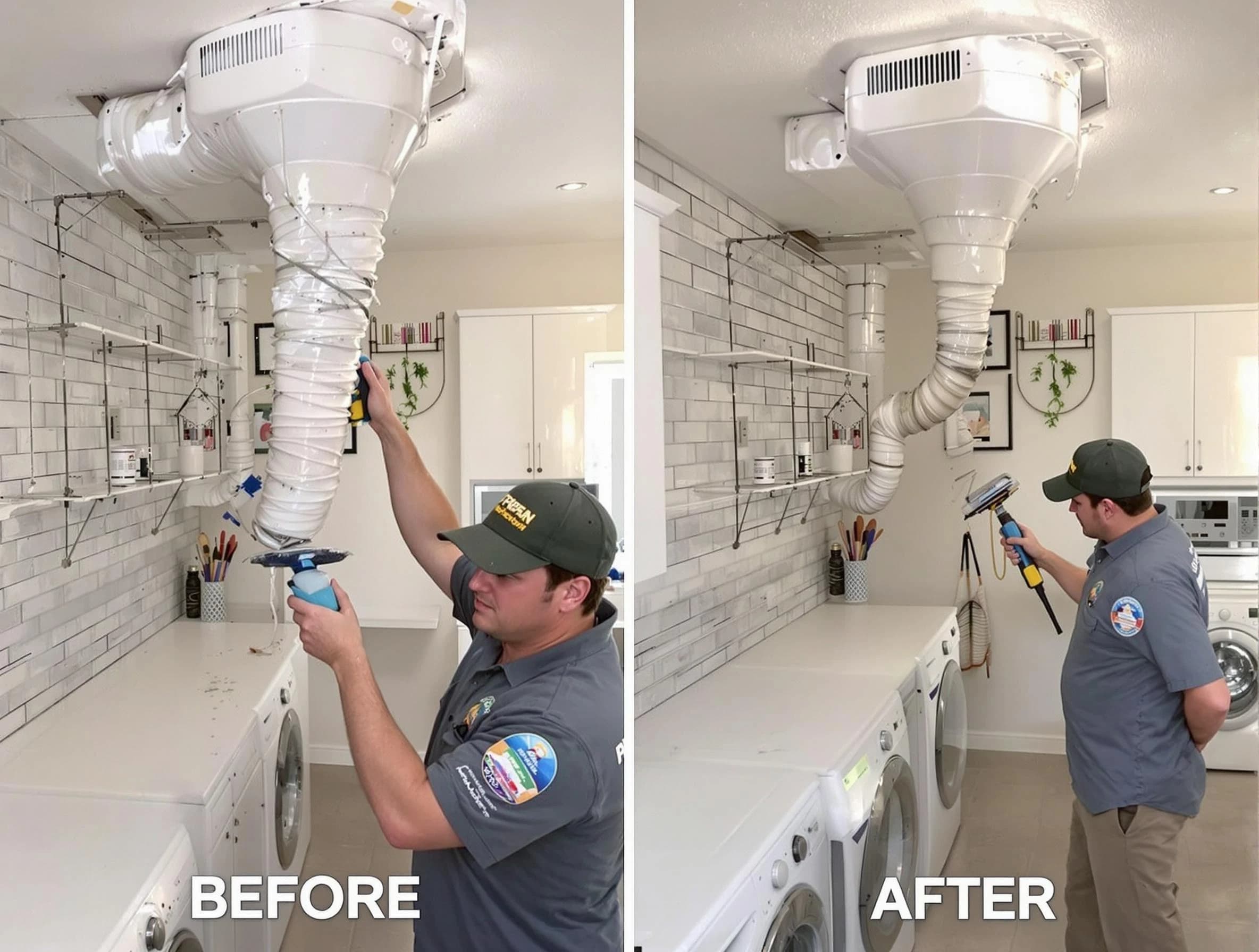 Professional dryer exhaust vent cleaning by North Decatur Dryer Vent Cleaning in North Decatur